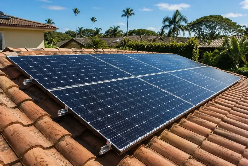Installation de panneaux solaires à la Croix-Valmer